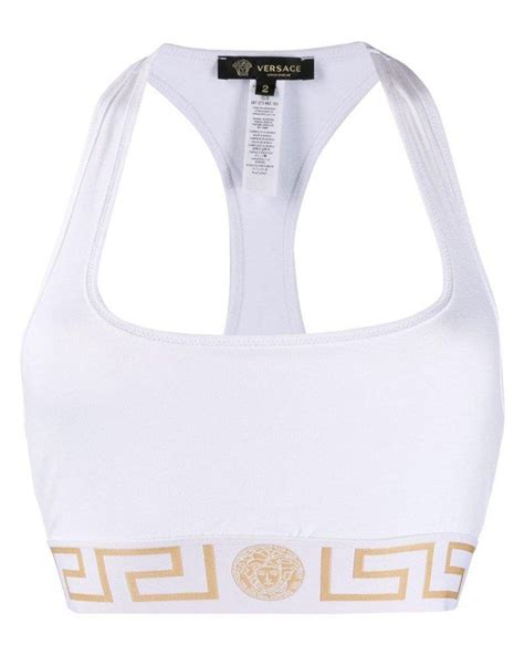 versace sports bra white